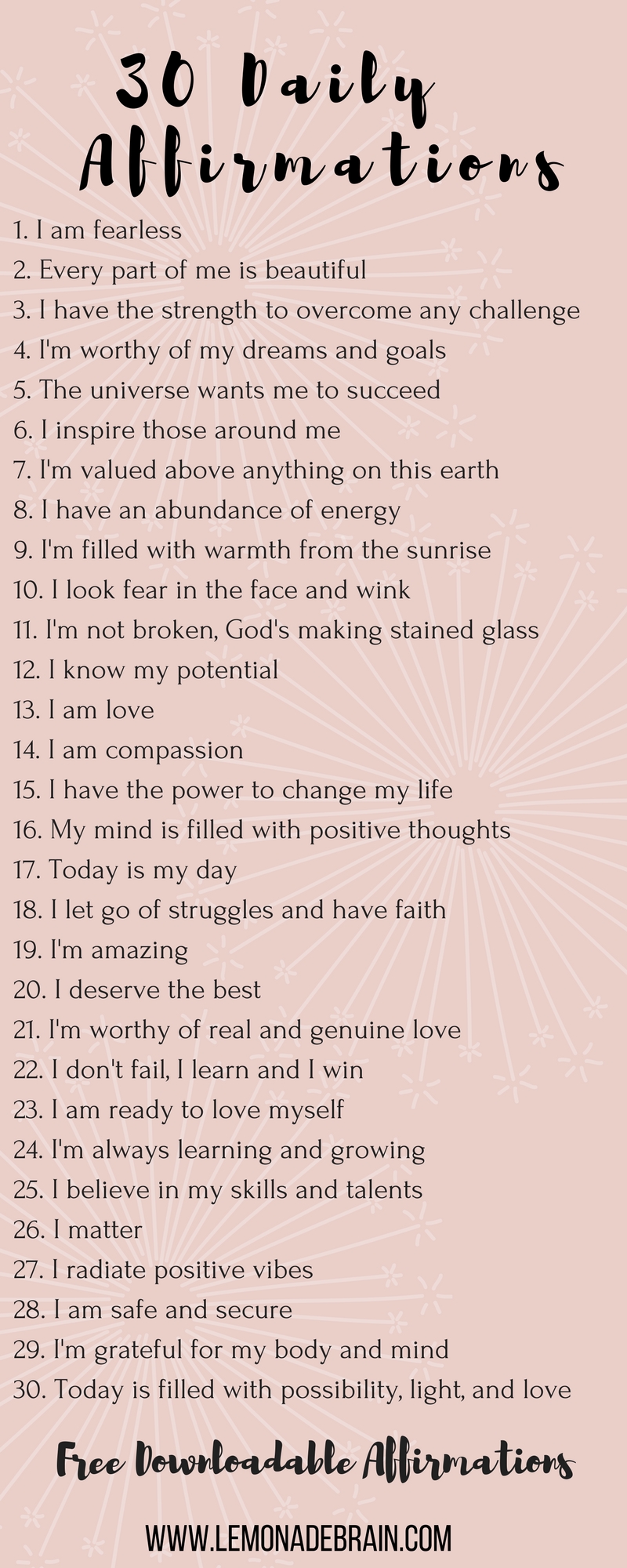 Positive Affirmations Plus Free Downloadable files 