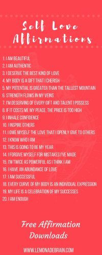 Positive Affirmations: Plus Free Downloadable files - Lemonade Brain