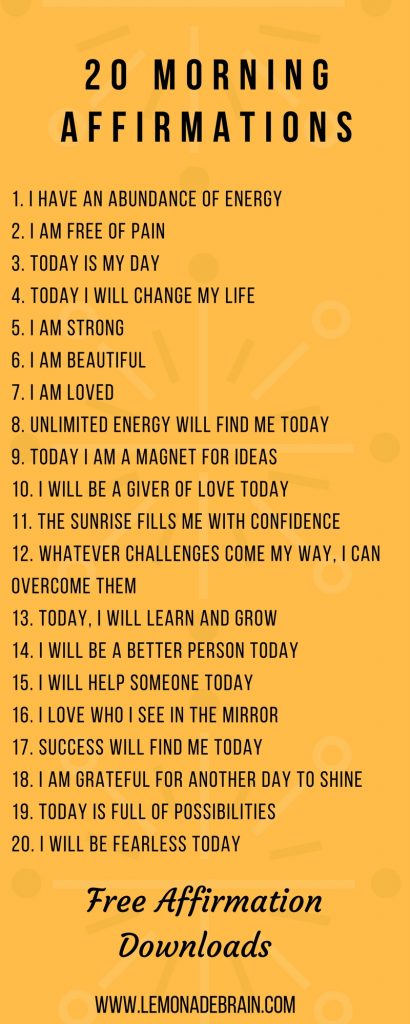 One Affirmation – ONE AFFIRMATION