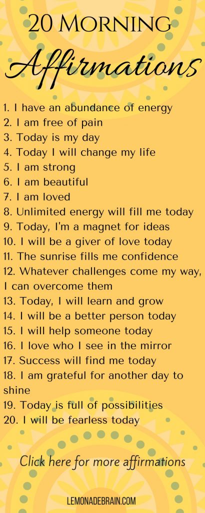 Affirmations for the New Year - Lemonade Brain