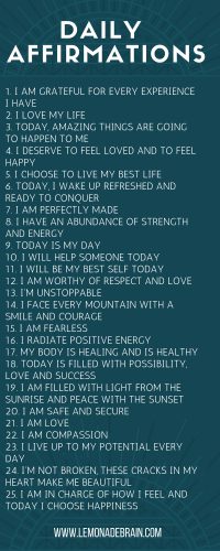 Affirmations for Success - Lemonade Brain